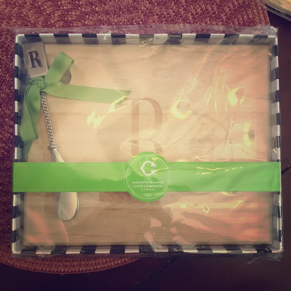 Charcuterie Board available in “R” Monogram